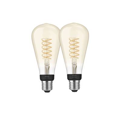 Philips Hue White LED Lampe E27 St73 Filament Giant Edison 7W 550lm dimmbar 2er Pack