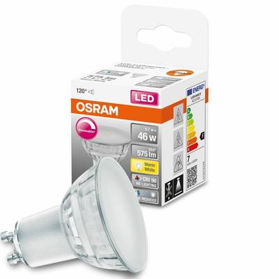 Osram LED Lampe ersetzt 46W Gu10 Reflektor - Par16 in Transparent 6,7W 575lm 2700K dimmbar 1er Pack