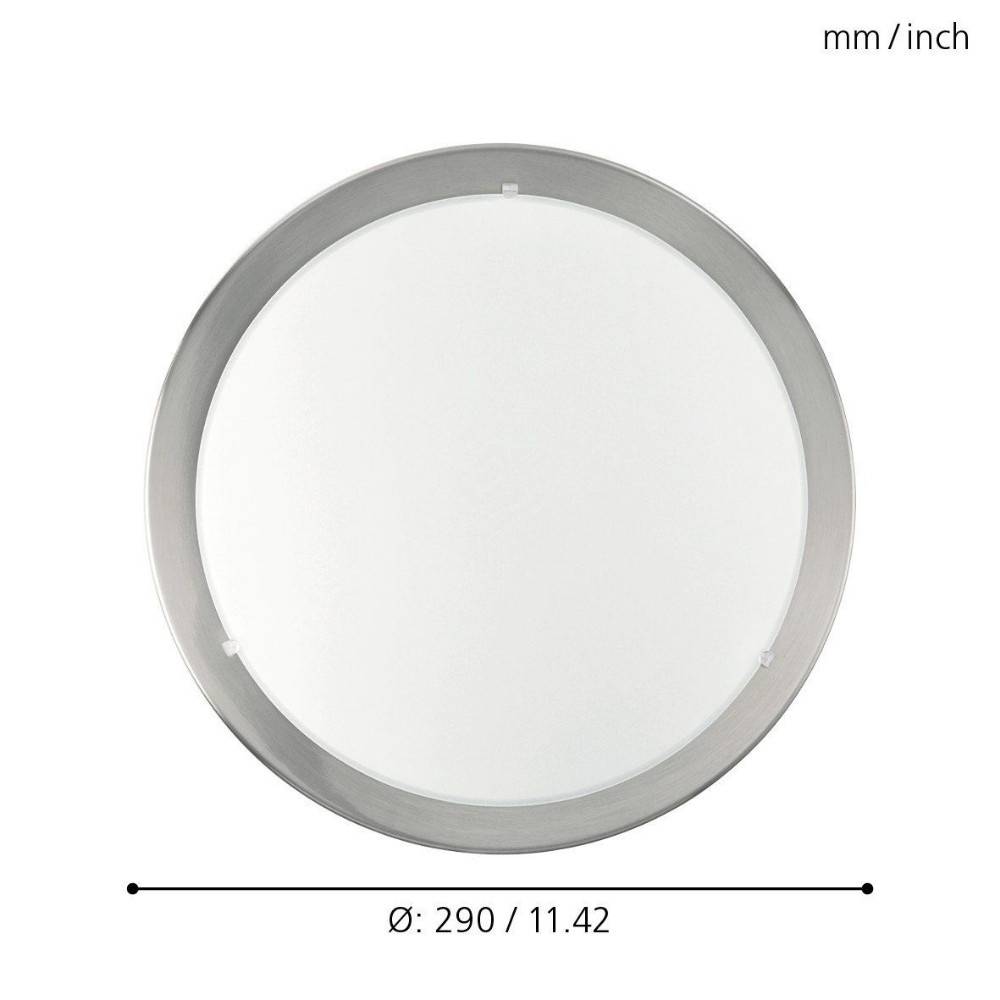 Deckenleuchte, 290mm, nickel-matt, satiniert-2