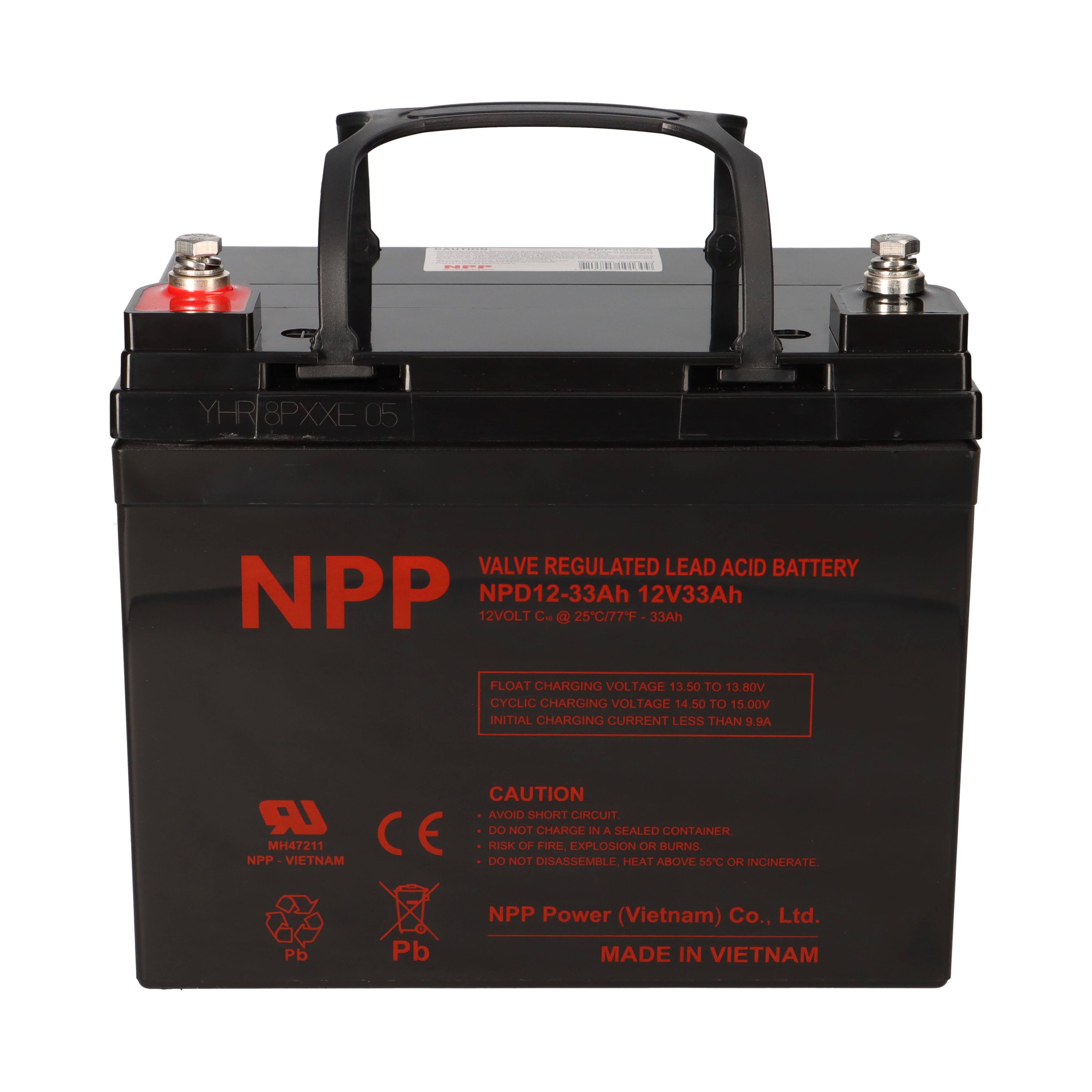 NPP NPD12-33 AGM Deep-Cycle Bleiakku 12V 33Ah zyklenfest-3
