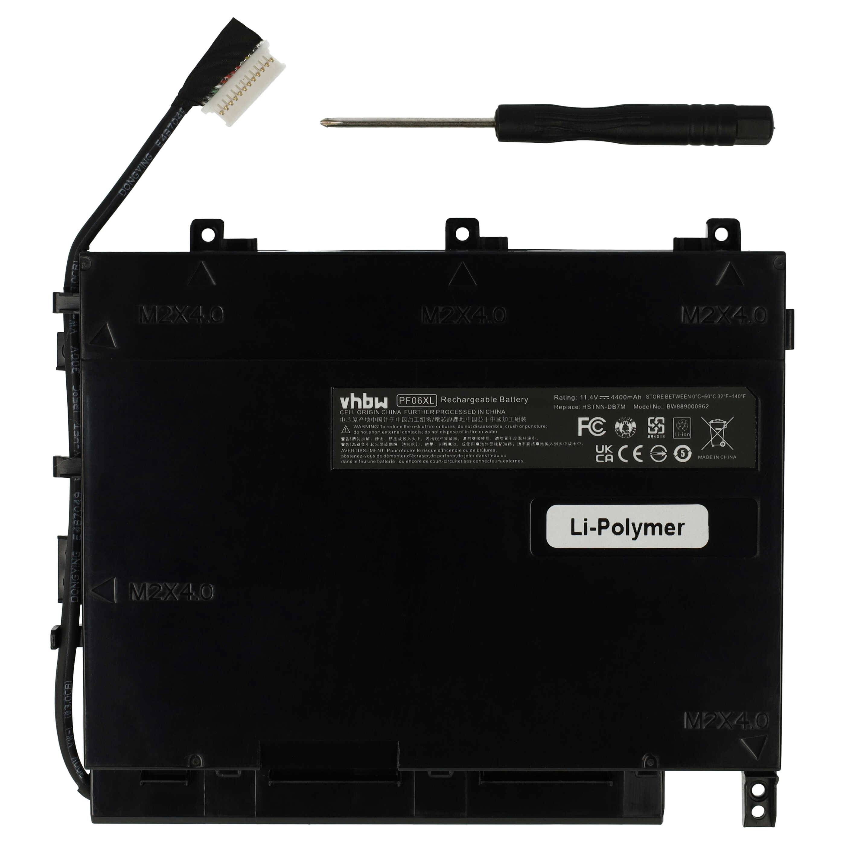 vhbw Akku kompatibel mit HP PLUS 17-w206TX | 17-w205tx, 17-w120TX, 17-w119TX Notebook (4400 mAh, 11,4 V, Li-Polymer)-0