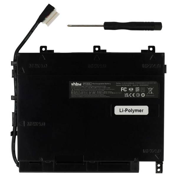 vhbw Akku kompatibel mit HP PLUS 17-w206TX | 17-w205tx, 17-w120TX, 17-w119TX Notebook (4400 mAh, 11,4 V, Li-Polymer)