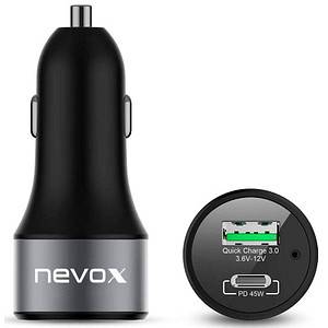 nevox 1679 - Auto - Zigarettenanzünder - Schwarz - Car Charger - USB Type C - PD-0