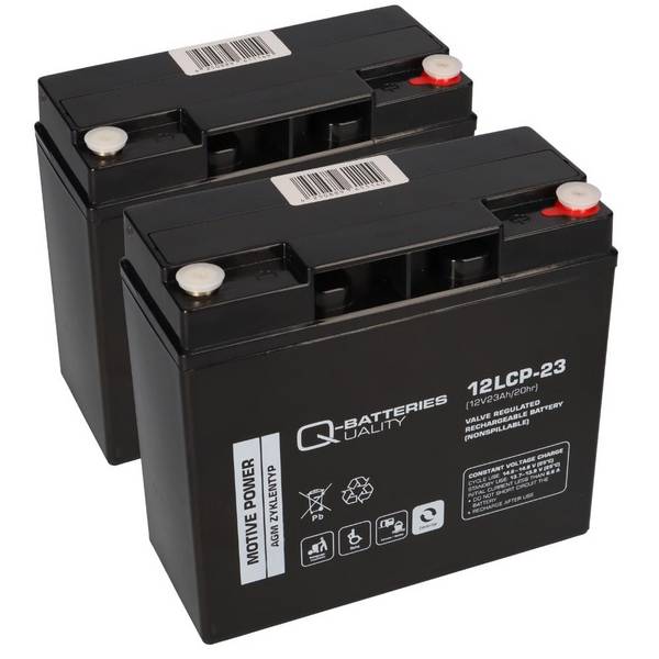 24V 23Ah Akku-Satz für GreenStreet E-Commander E-General – 2x Q-Batteries
