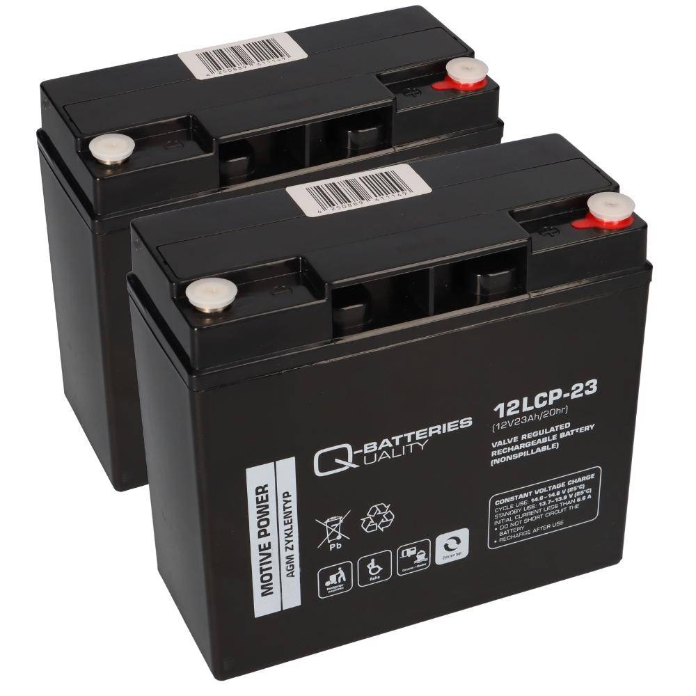 24V 23Ah Akku-Satz für GreenStreet E-Commander E-General – 2x Q-Batteries-0