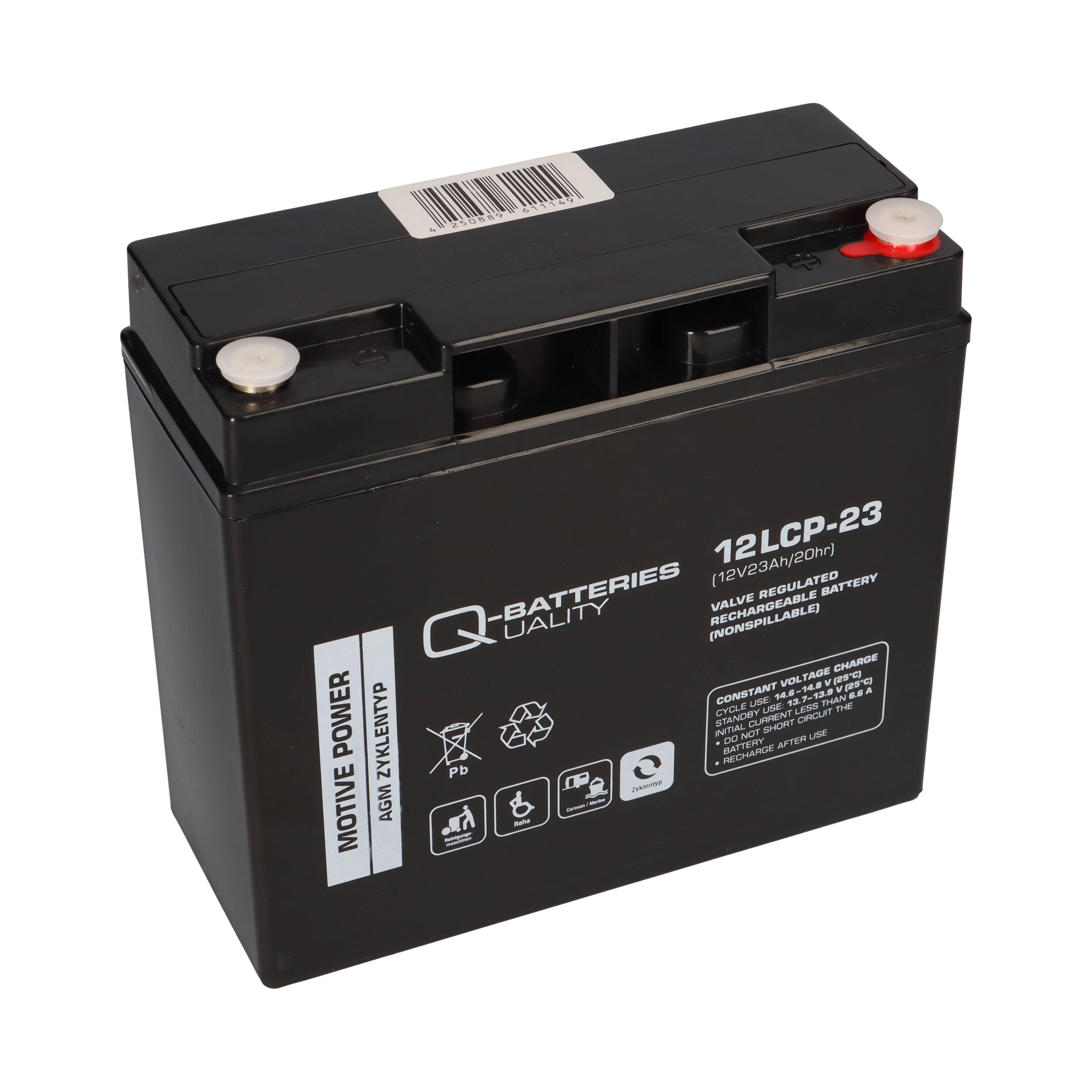 24V 23Ah Akku-Satz für GreenStreet E-Commander E-General – 2x Q-Batteries-1