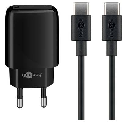 Goobay 58401 USB-C Netzteil 20W / USB-C Ladekabel / Universal Ladegerät mit  PD / USBC Adapter / Schwarz / Kabel 1m kaufen