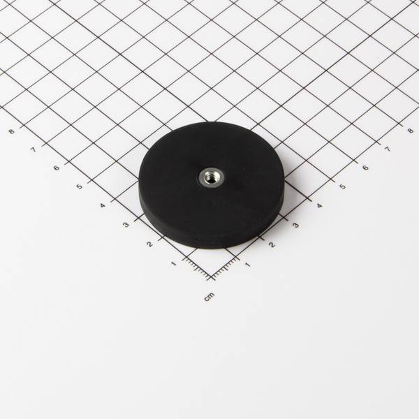 Gummiertes Magnetsystem Ø43x6mm mit Innengewinde
