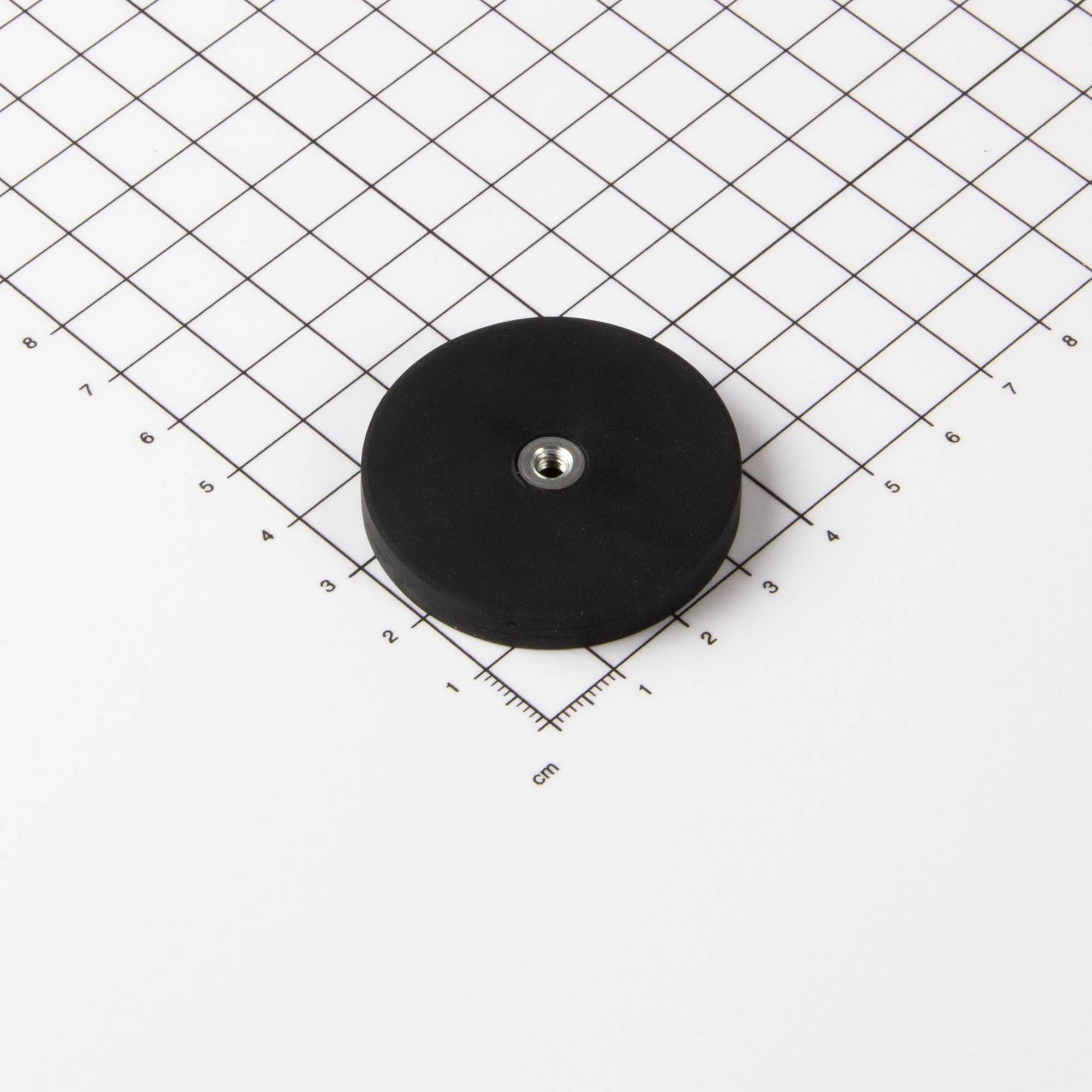 Gummiertes Magnetsystem Ø43x6mm mit Innengewinde-0
