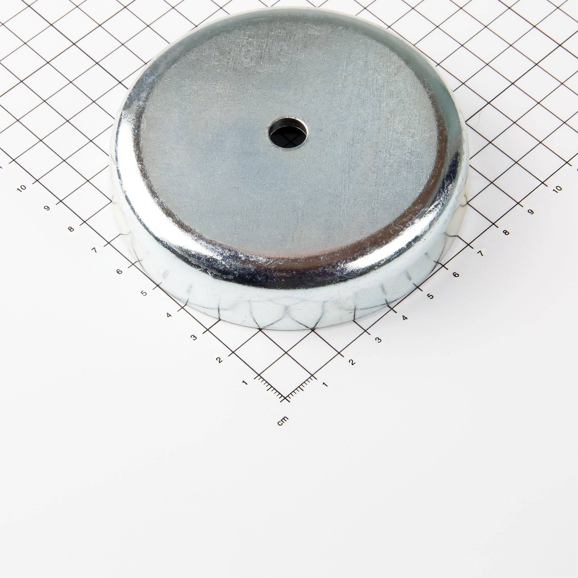 Ferrit Flachgreifer Ø100x22mm mit zylindrischer Senkung-0