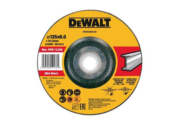 Schruppscheibe DWA4514SIA Abm.115x6x22,23mm Inox Typ 42 (gekröpft) DEWALT