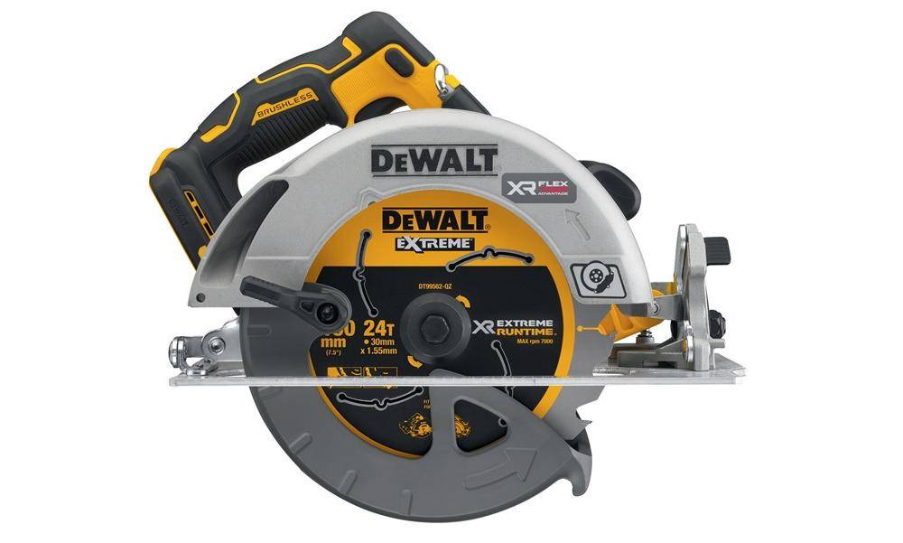 DeWalt Akku-Handkreissäge 18 V (bürstenlos), incl. 2x Akku 5 Ah, Schnellladegerät, Zubehör, TSTAK-Box-3