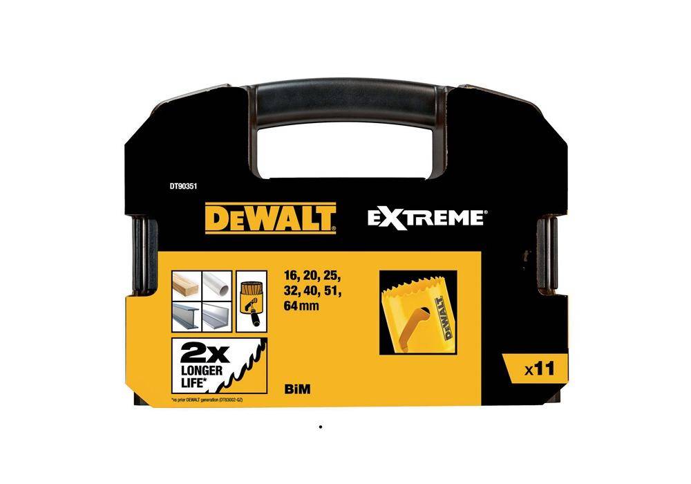 DeWALT Lochsägen-Set DT90351 11tlg. 16/20/25/32/40/51/64mm BIM-1