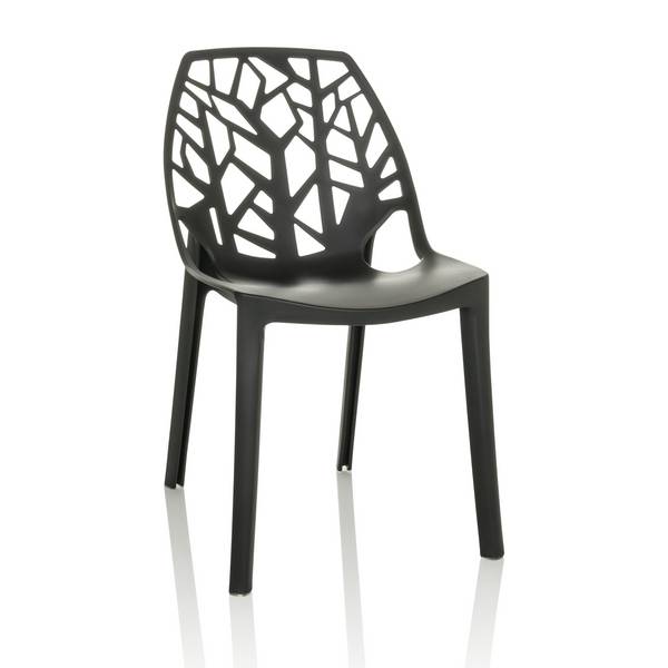 Besucherstuhl Schalenstuhl ARTIFO TRI Kunststoff schwarz hjh OFFICE