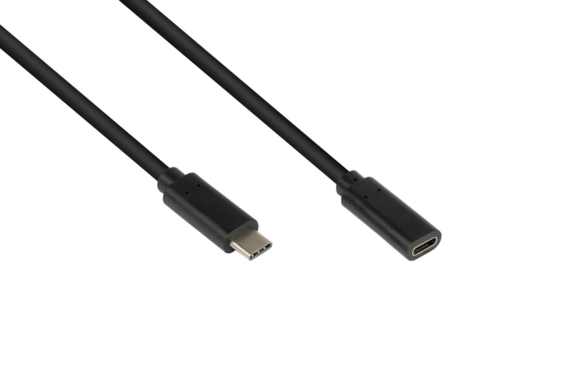 Verlängerungskabel USB 3.2 Gen.2 , USB-C™ Stecker an USB-C™ Buchse, CU, schwarz, 0,5m, Good Connections®-0