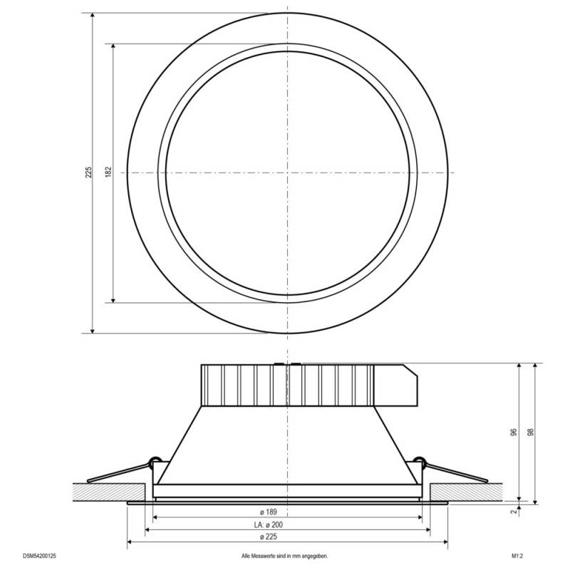 EVN Lichttechnik LED-Deckeneuchte DSM54200125-1