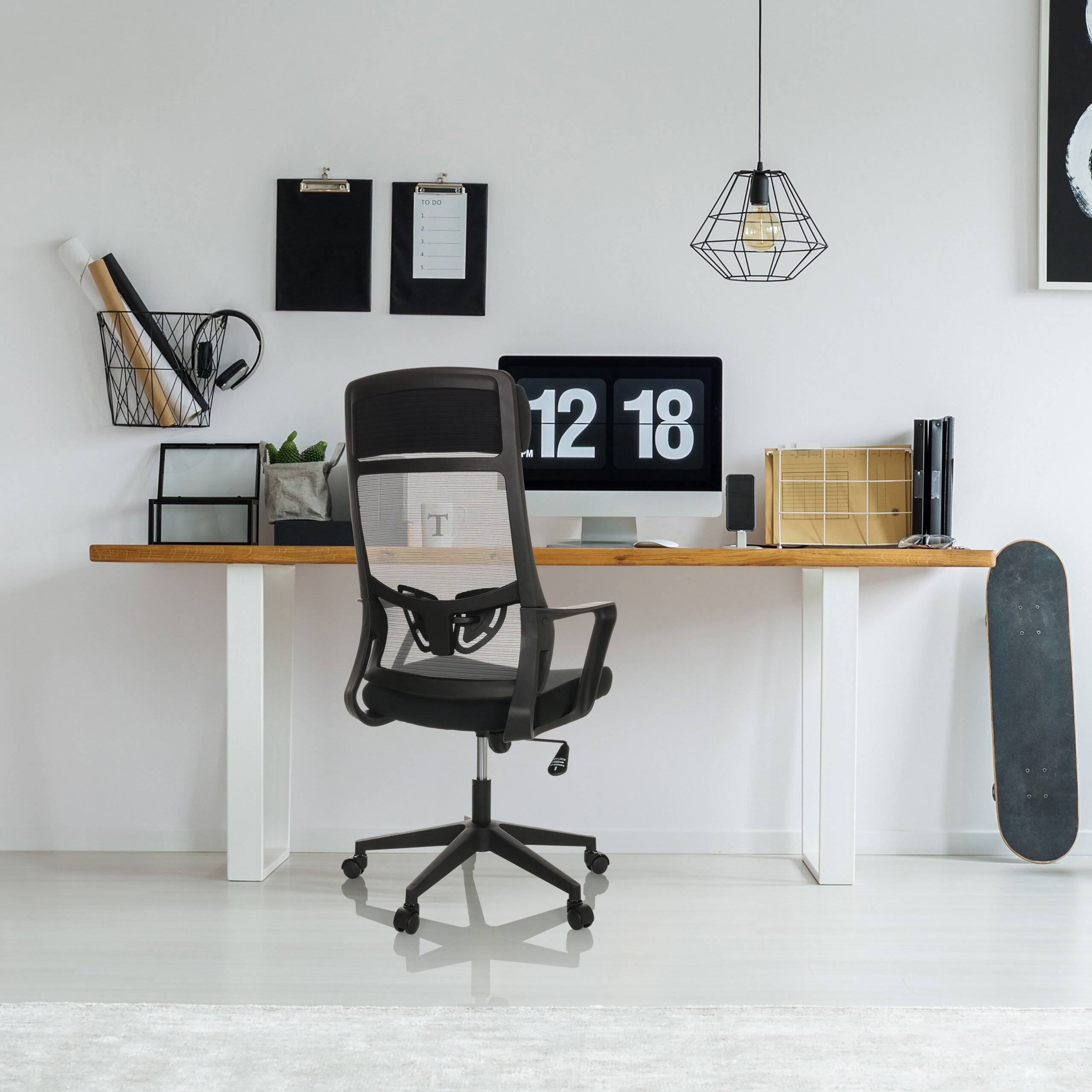 Bürostuhl Drehstuhl NEKEO Netzstoff Stoff schwarz hjh OFFICE-4