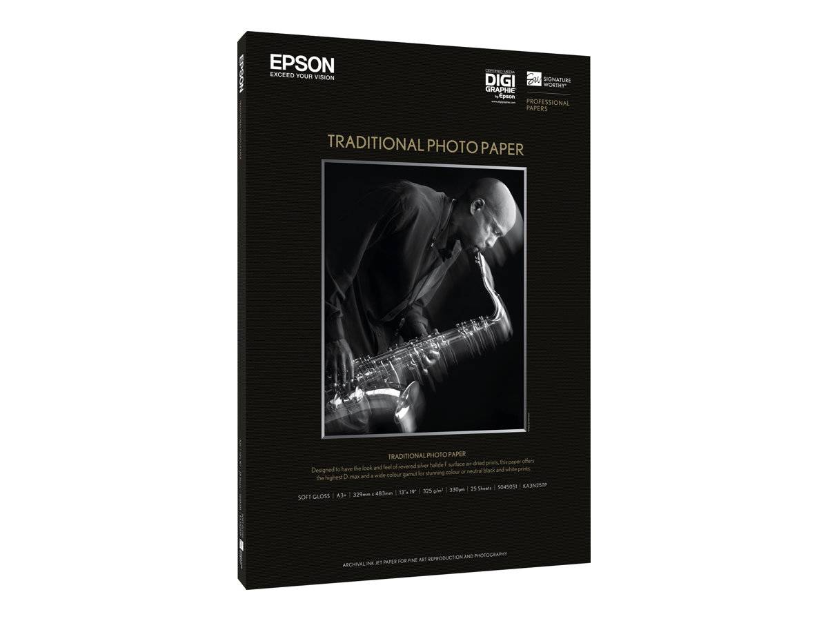 Epson Traditional Photo Paper - A3 plus (329 x 423 mm) - 330 g/m² - 25 Blatt Fot-0