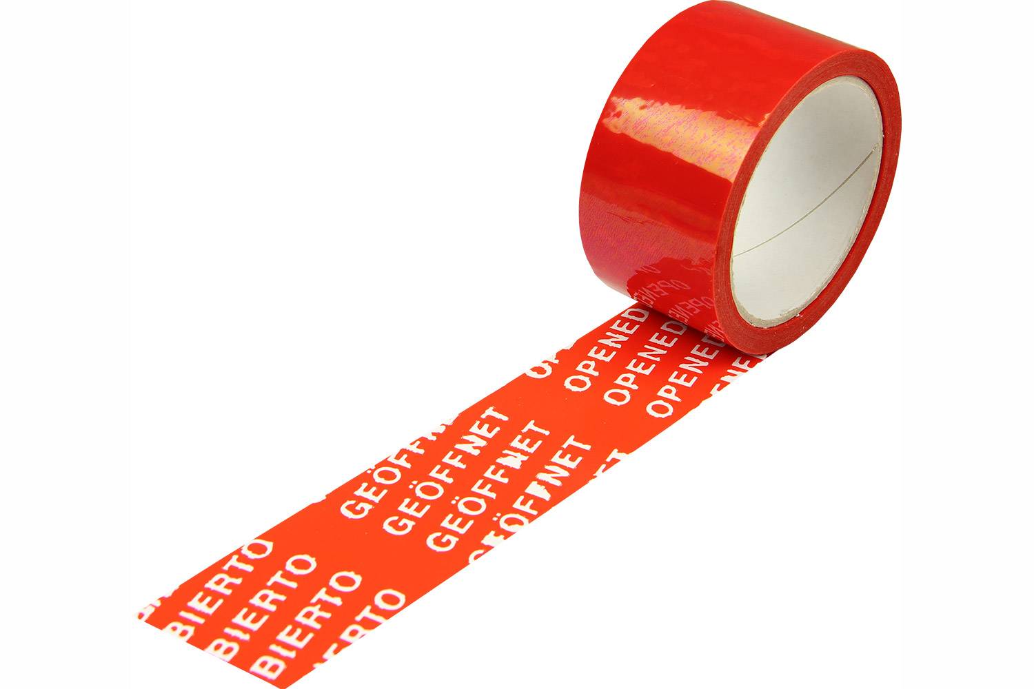 PP-Sicherheits Siegelband, rot, 50mm breit x50lfm., 53µ, rot, "opened/void"-2