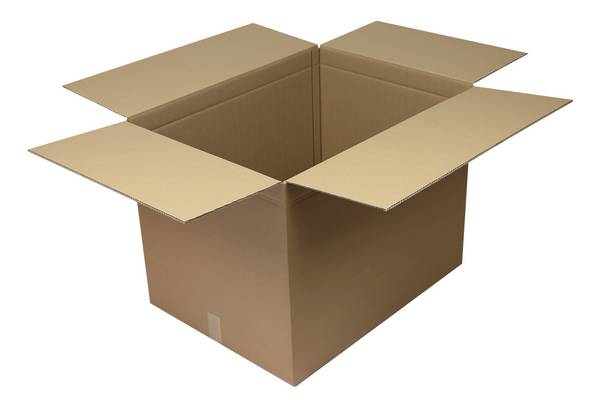 Wellpapp-Faltkarton 2-wellig, 780 x 580 x 580 mm, Qualität 2.50 BC, braun