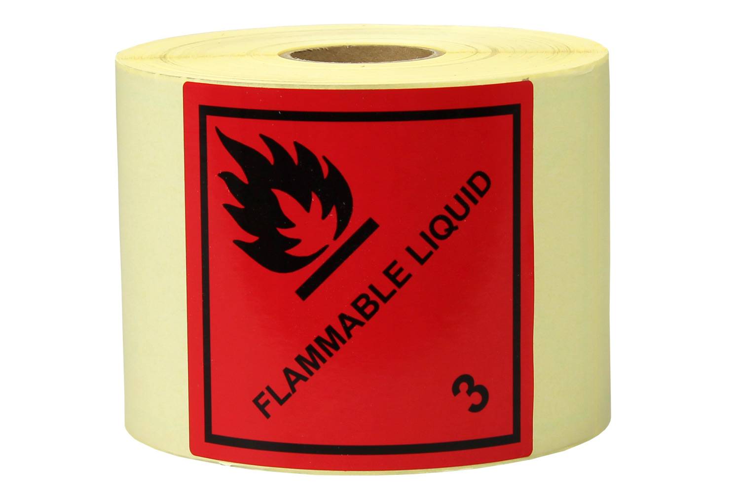 Gefahrgut-Etiketten, 100 x 100 mm, Aufdruck/Symbol, "Flammable Liquid"-0