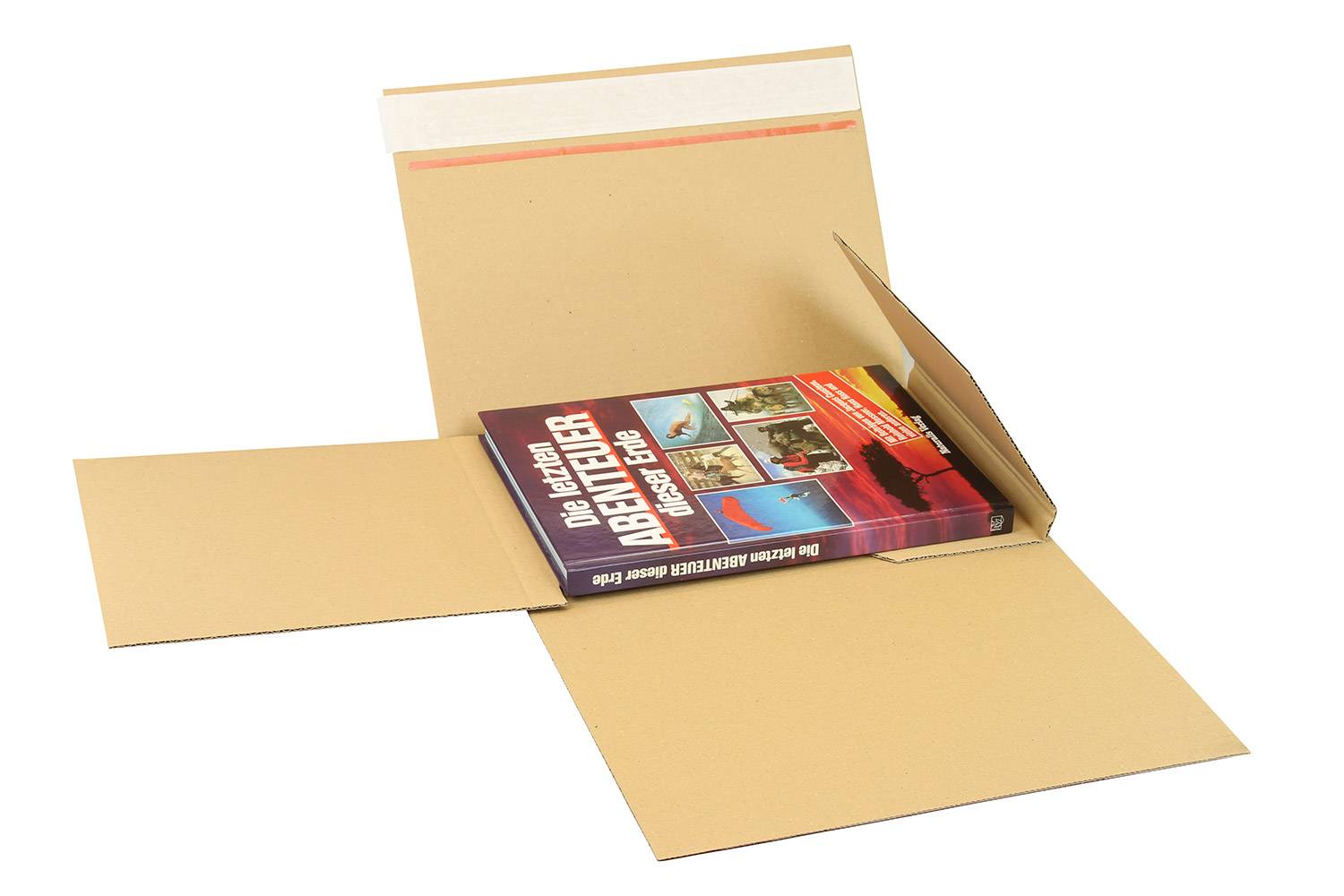 Buchverpackung Drehfix,315 x 230 x 10 - 100mm, braun mit Selbstklebeverschluss-0