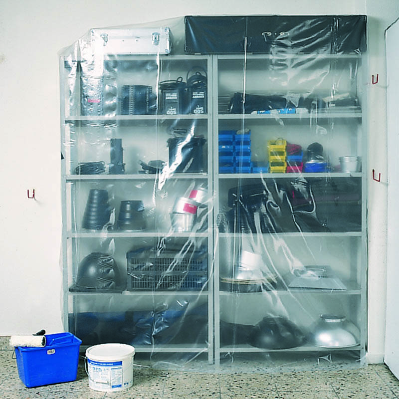 PE-Flachfolie, 4000 mm breit x 50 lfm, 120 µ, transparent, auf 1000 mm gefaltet-0