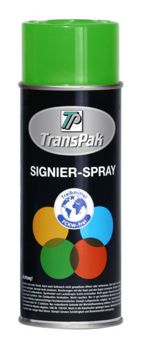 Signierspray grün, schnelltrocknend, wasser- und wetterfest