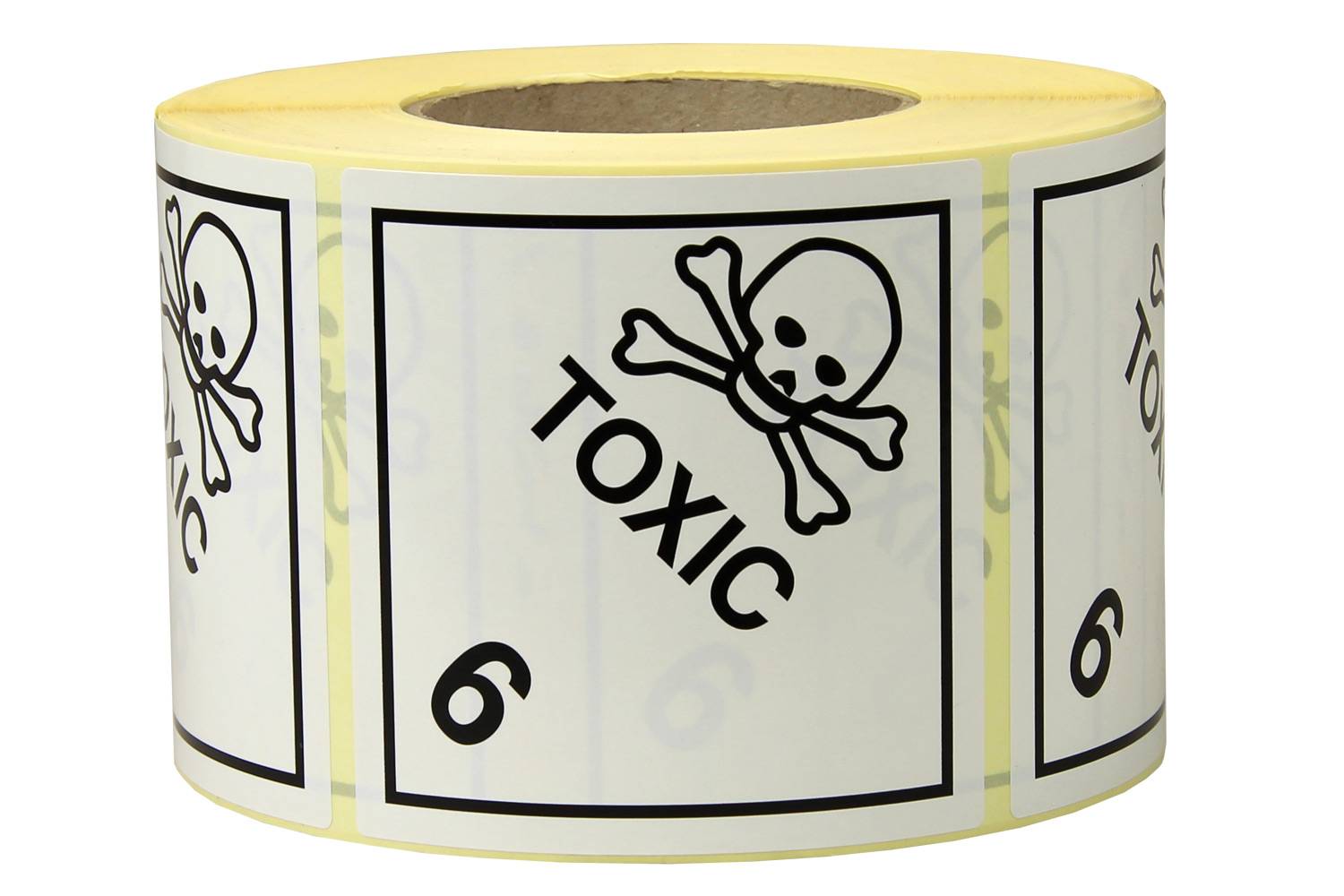 Gefahrgut-Etiketten, 100 x 100 mm, aus Papier, mit Aufdruck/Symbol, "Toxic"-0