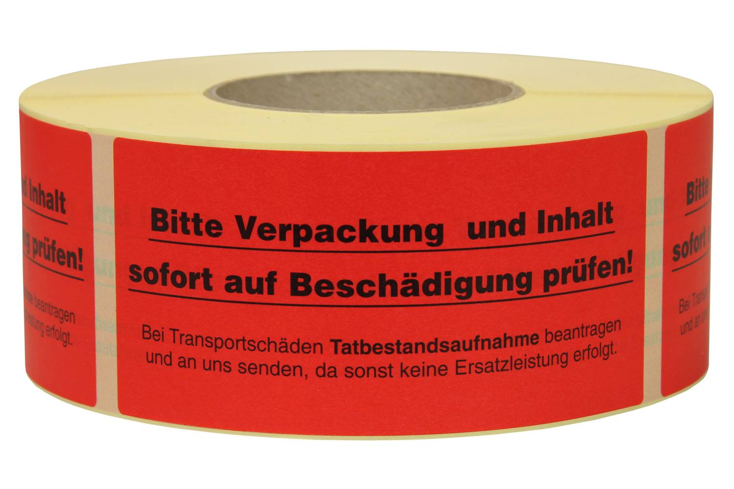 Warnetiketten, 145 x 70 mm, aus Papier, mit Aufdruck, "Inhalt prüfen"-0