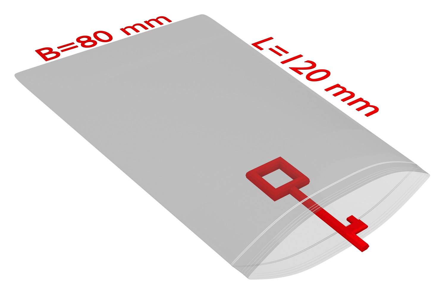 PE-Druckverschlussbeutel, 80x120mm, 90µ, transparent, geeignet für Lebensmittel-0