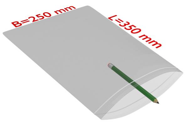 PE-Druckverschlussbeutel, 250 x 350 mm, Stärke 90 µ