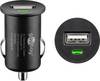 Goobay 44176 Kfz USB Adapter Zigarettenanzünder / Auto Ladegerät 5W / USB-A Ladeadapter / Mini Ladestecker 5V / Schwarz