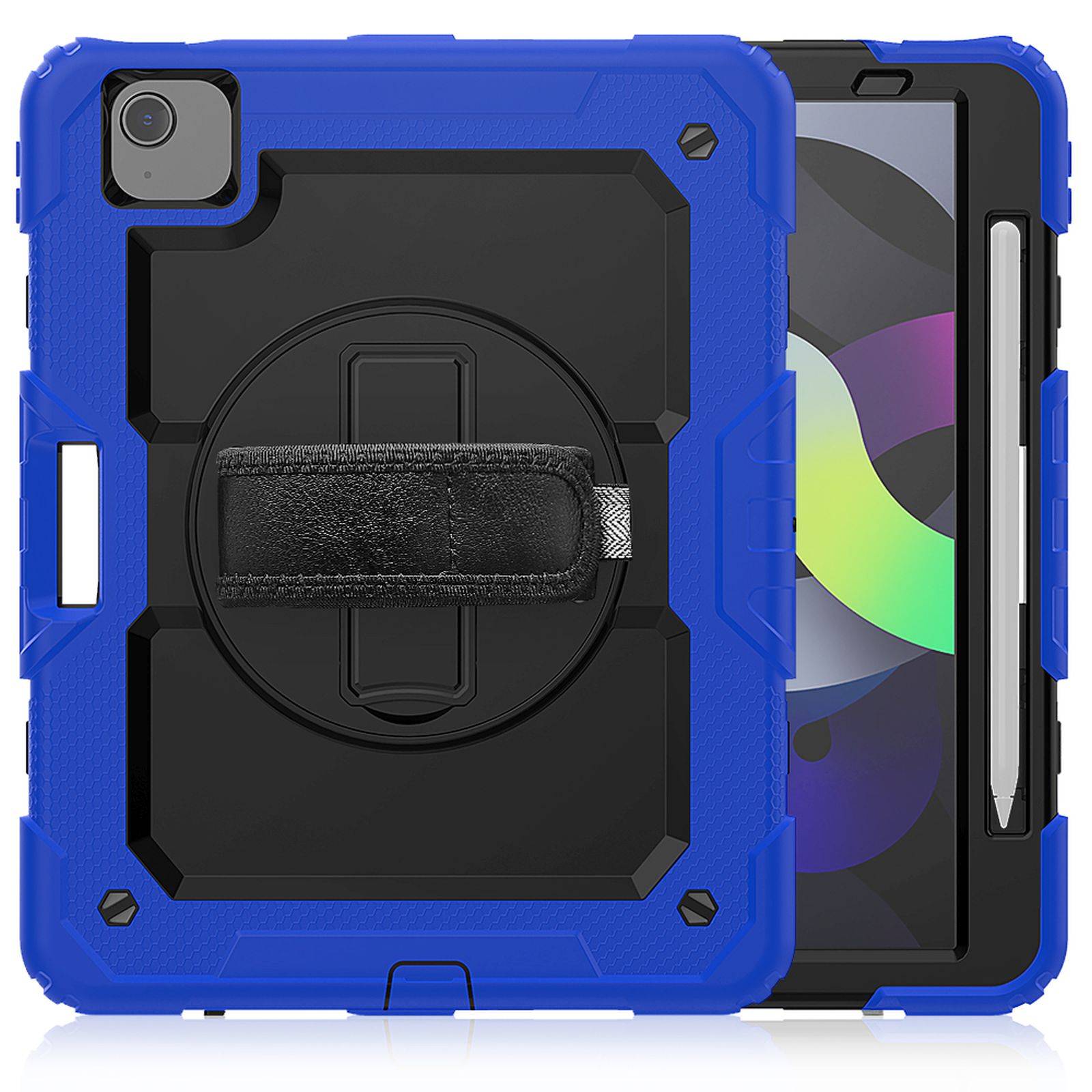 4in1 Schutzhülle für Apple iPad Pro 11 2020 Air 4 10.9 2020/2022 Hard Case + Standfunktion+Tragegurt Blau-1