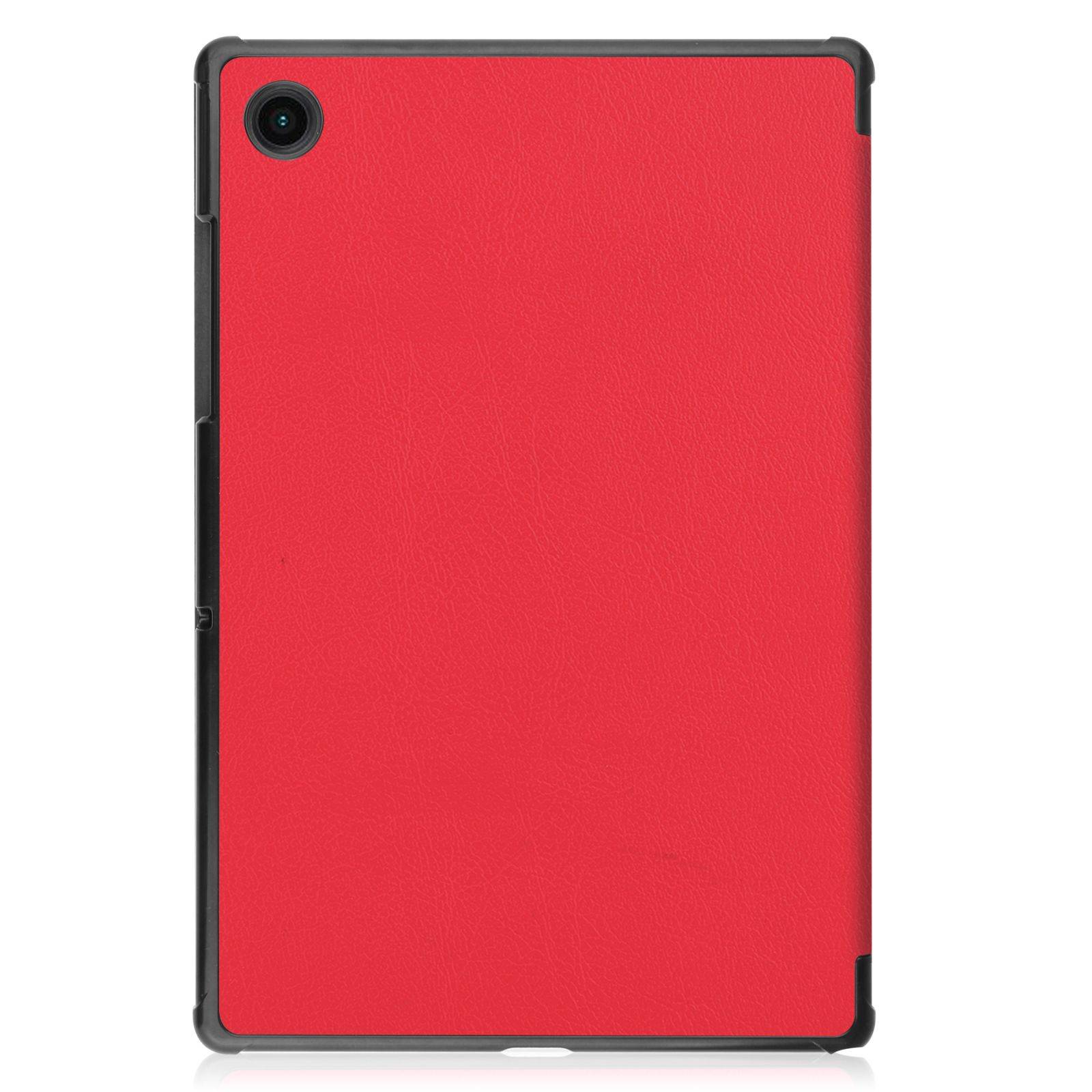 Tablet Hülle für Samsung Galaxy Tab A8 SM-X200 X205 Slim Case Etui mit Standfunktion und Auto Sleep/Wake Funktion Rot-4