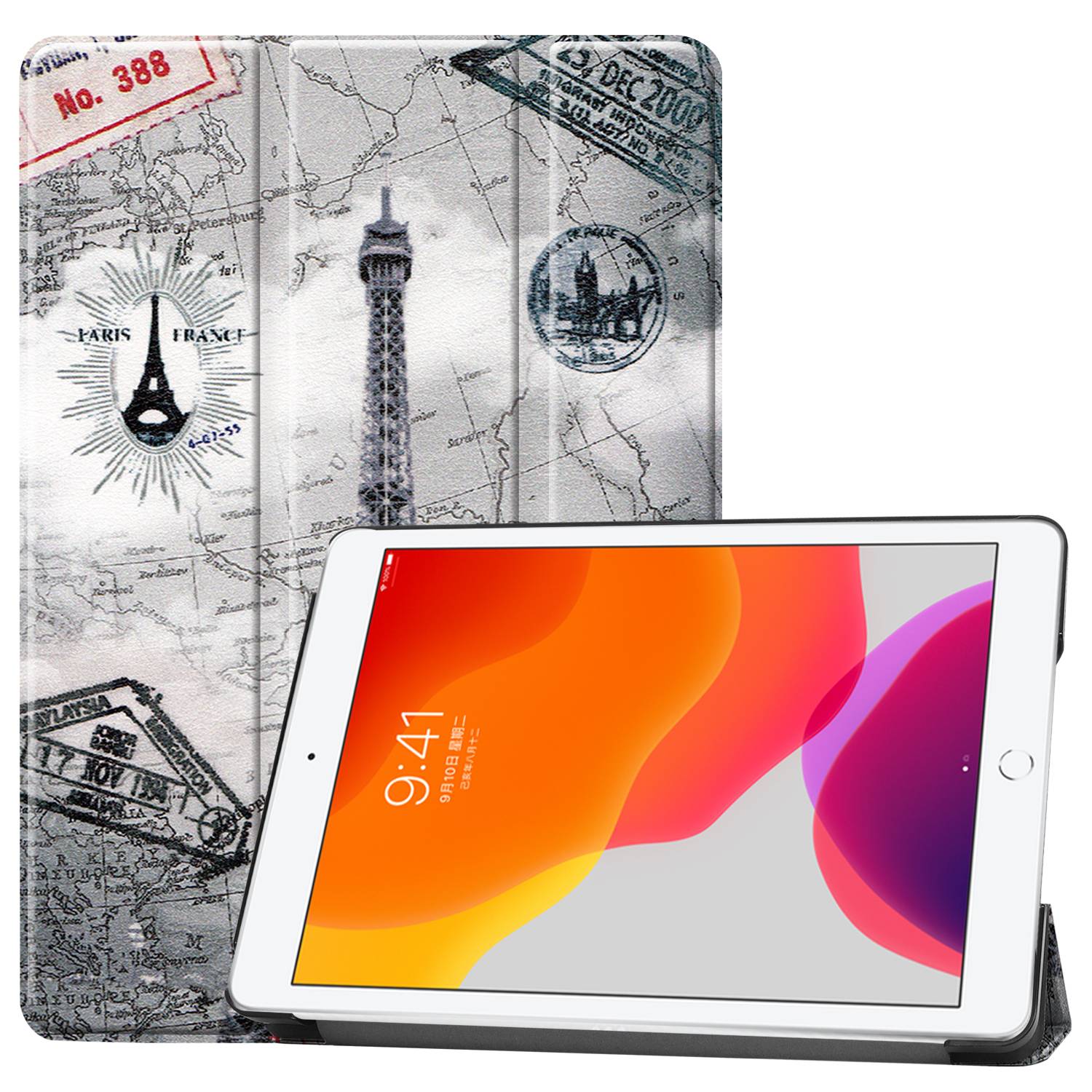 Schutzhülle für Apple iPad 10.2 Zoll 2019/2020/2021 Slim Case Etui mit Standfunktion und Auto Sleep/Wake Funktion-0