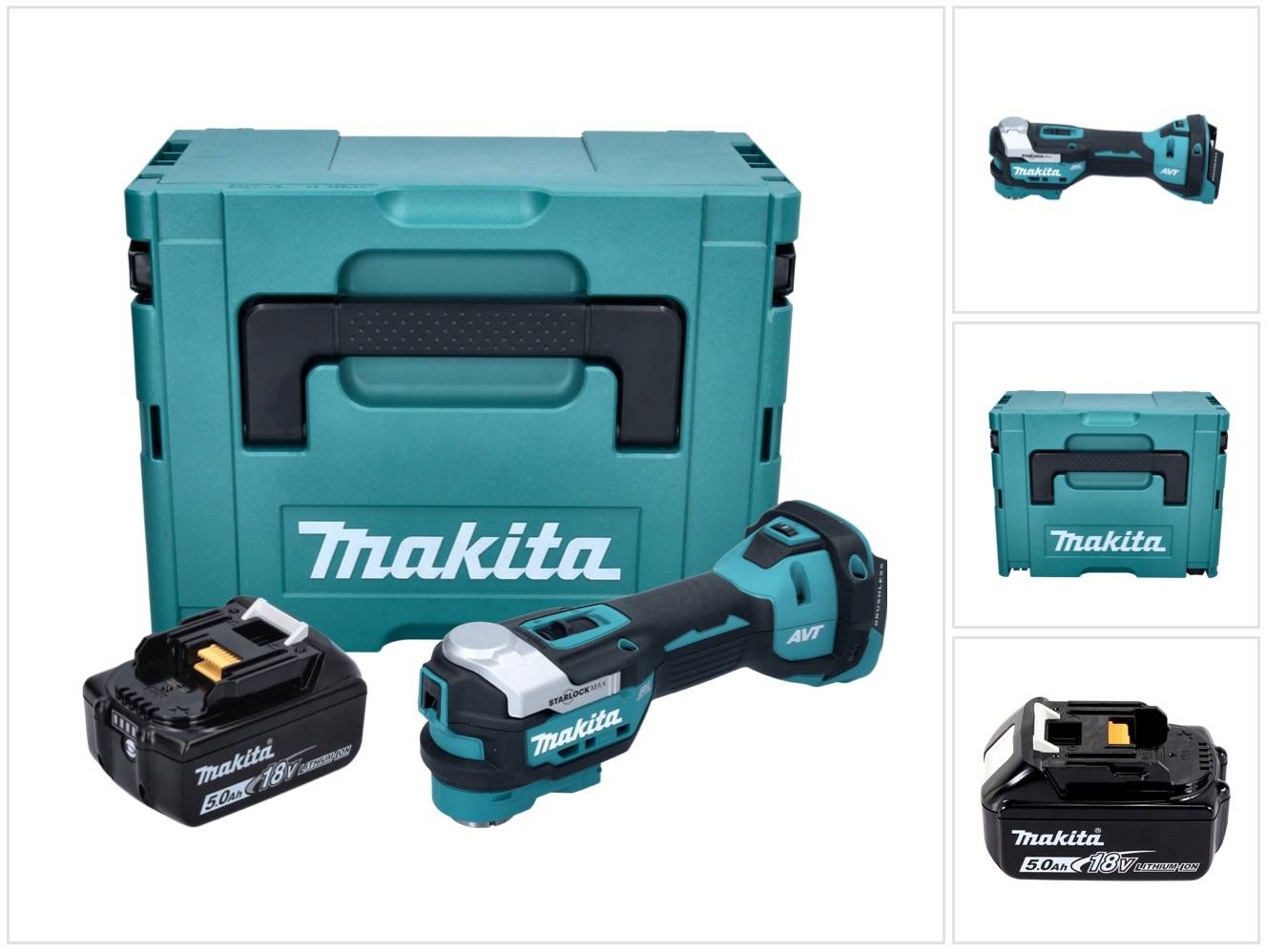 Makita DTM 52 T1J Akku Multifunktionswerkzeug 18 V Starlock Max Brushless + 1x Akku 5,0 Ah + Makpac - ohne Ladegerät-0