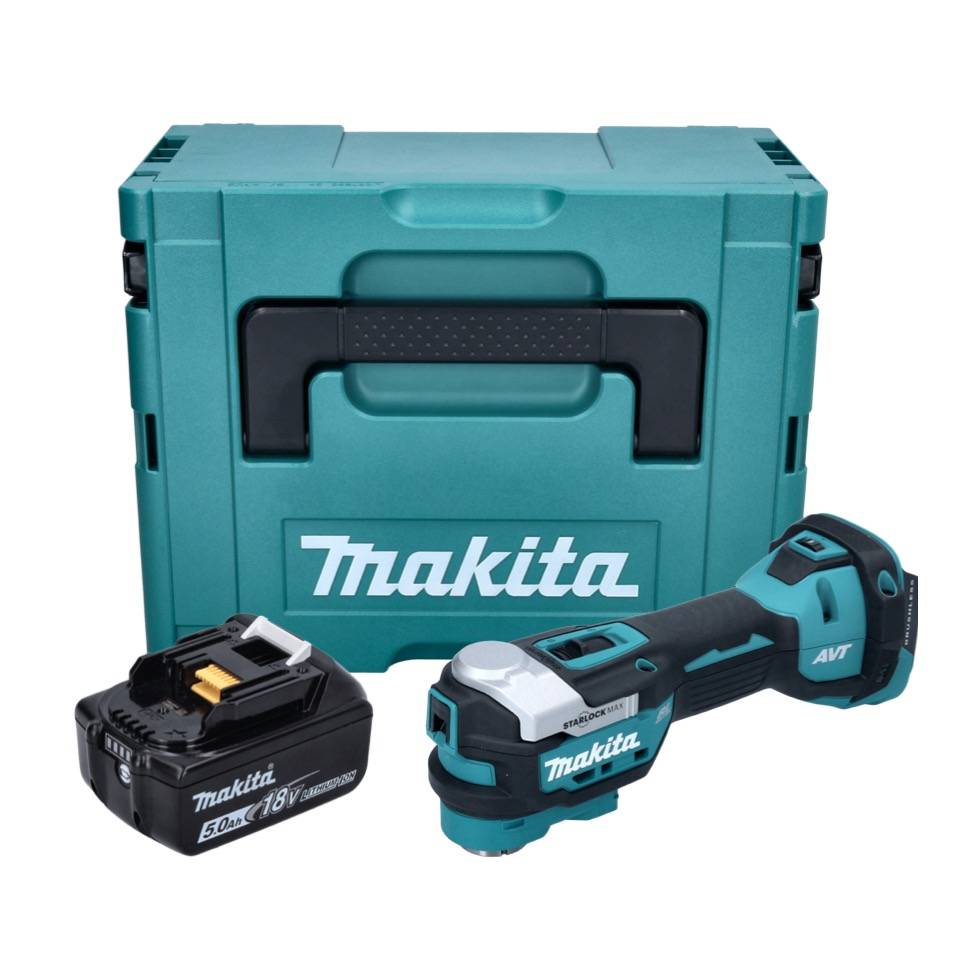 Makita DTM 52 T1J Akku Multifunktionswerkzeug 18 V Starlock Max Brushless + 1x Akku 5,0 Ah + Makpac - ohne Ladegerät-1