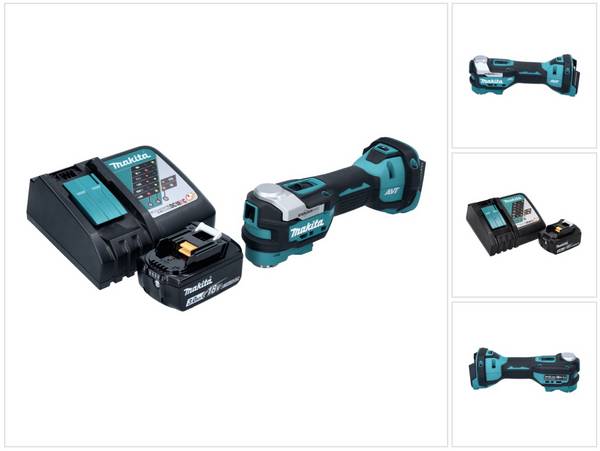 Makita DTM 52 RF1 Akku Multifunktionswerkzeug 18 V Starlock Max Brushless + 1x Akku 3,0 Ah + Ladegerät