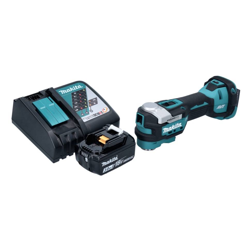 Makita DTM 52 RF1 Akku Multifunktionswerkzeug 18 V Starlock Max Brushless + 1x Akku 3,0 Ah + Ladegerät-1