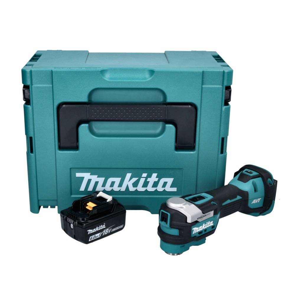 Makita DTM 52 G1J Akku Multifunktionswerkzeug 18 V Starlock Max Brushless + 1x Akku 6,0 Ah + Makpac - ohne Ladegerät-1