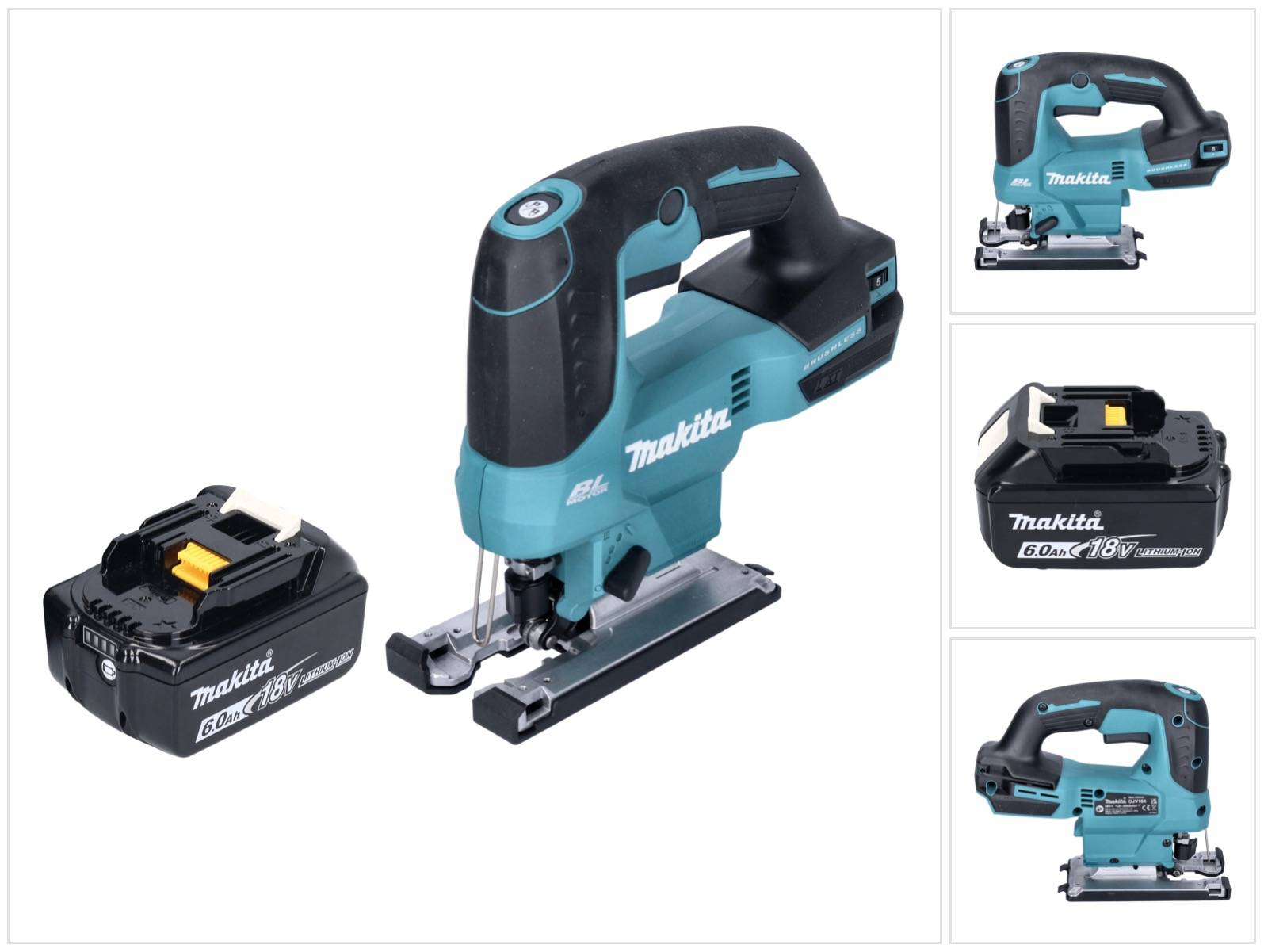 Makita DJV 184 G1 Akku Pendelhub Stichsäge 18 V Brushless + 1x Akku 6,0 Ah - ohne Ladegerät-0