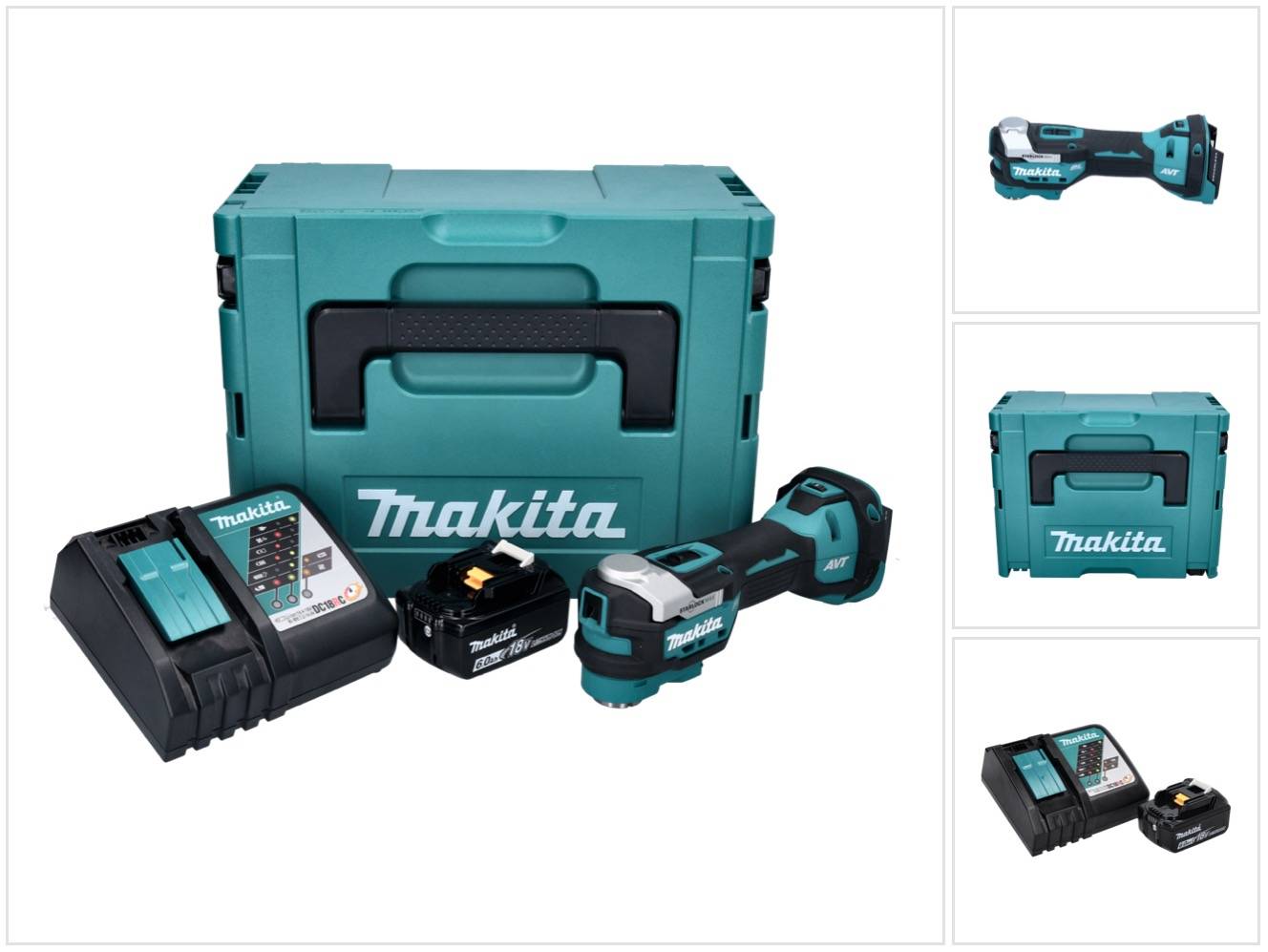 Makita DTM 52 RG1J Akku Multifunktionswerkzeug 18 V Starlock Max Brushless + 1x Akku 6,0 Ah + Ladegerät + Makpac-0