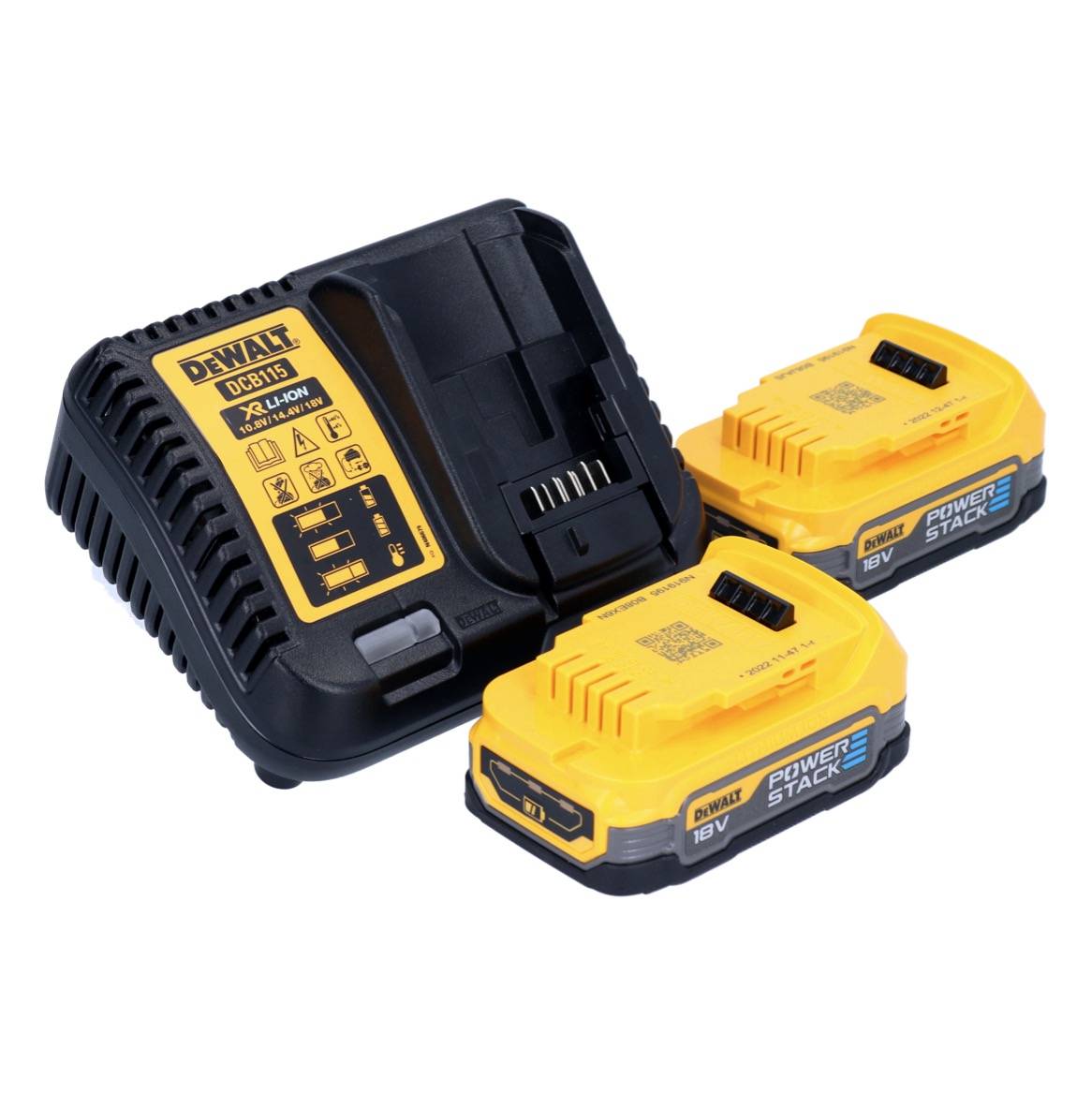 DeWalt DCF 850 E2T Akku Schlagschrauber 18 V 205 Nm 1/4" Brushless + 2x Akku 1,7 Ah + Ladegerät + TSTAK-4
