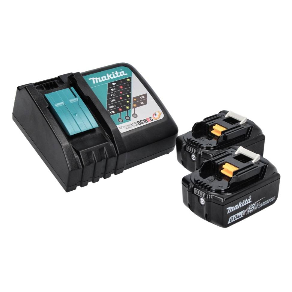 Makita DTM 52 RG Akku Multifunktionswerkzeug 18 V Starlock Max Brushless + 2x Akku 6,0 Ah + Ladegerät-2