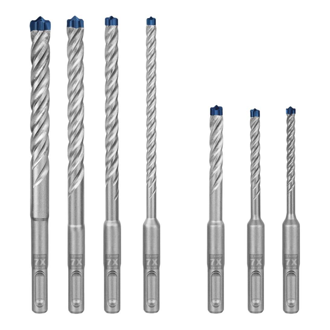 Bosch EXPERT SDS Plus-7X Hammerbohrer Set 5 - 12 mm 7 tlg. ( 2608900195 ) für Beton / Stein - Nachfolger von 2607017502-3