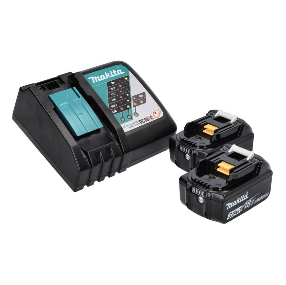 Makita DTM 52 RF Akku Multifunktionswerkzeug 18 V Starlock Max Brushless + 2x Akku 3,0 Ah + Ladegerät-2