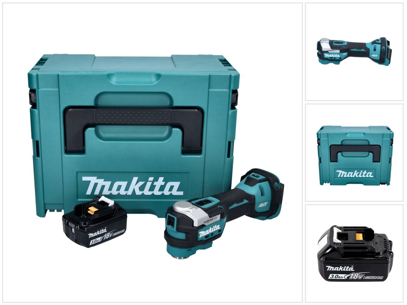 Makita DTM 52 F1J Akku Multifunktionswerkzeug 18 V Starlock Max Brushless + 1x Akku 3,0 Ah + Makpac - ohne Ladegerät-0
