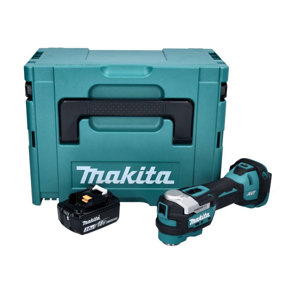 Makita DTM 52 F1J Akku Multifunktionswerkzeug 18 V Starlock Max Brushless + 1x Akku 3,0 Ah + Makpac - ohne Ladegerät-1