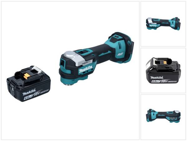 Makita DTM 52 G1 Akku Multifunktionswerkzeug 18 V Starlock Max Brushless + 1x Akku 6,0 Ah - ohne Ladegerät
